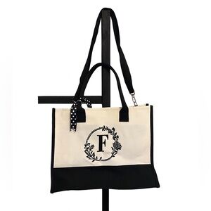 Black and White “F” Tote
